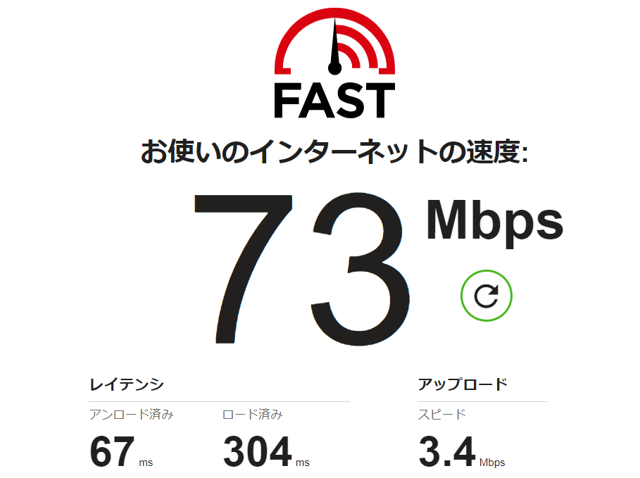 むさしの森珈琲イーアスつくば店 Fast.com結果