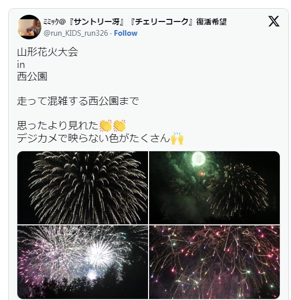 山形花火大会 穴場