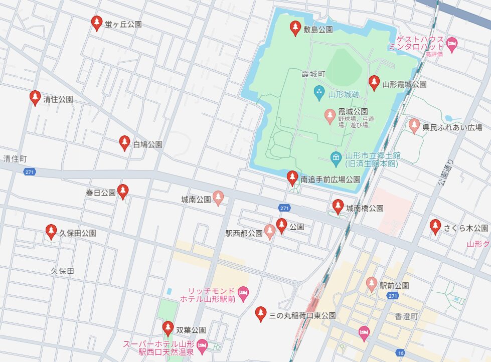 山形花火大会 見える場所